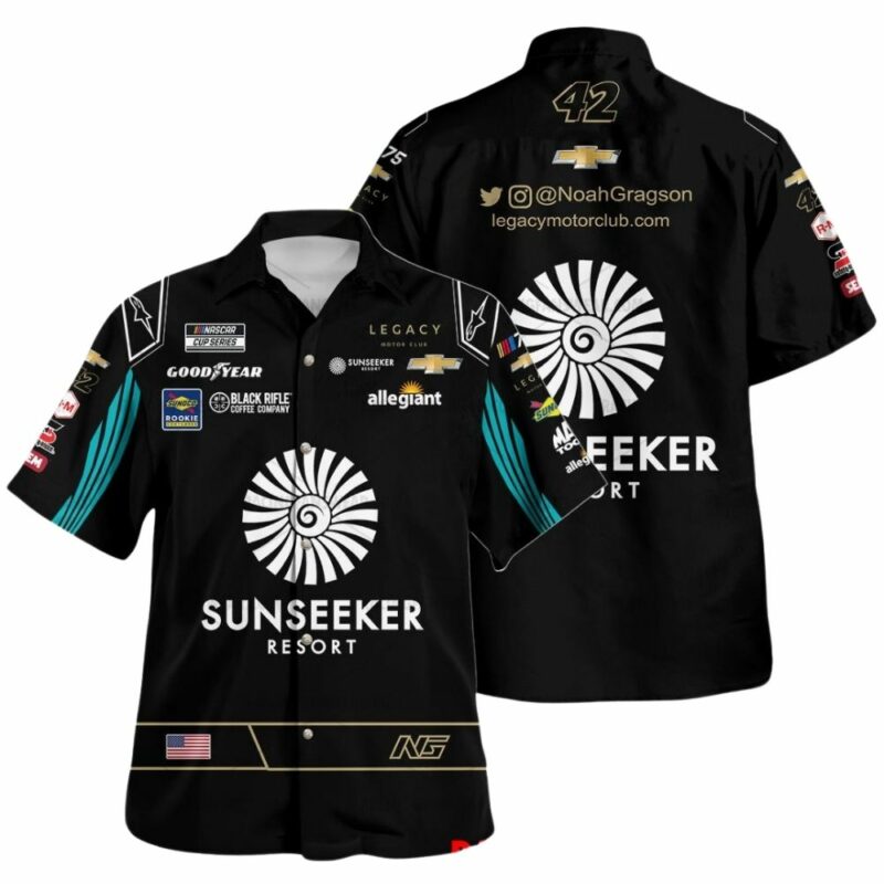 Noah Gragson Nascar Racing Sunseeker Resort Uniform Hawaiian Shirt 1