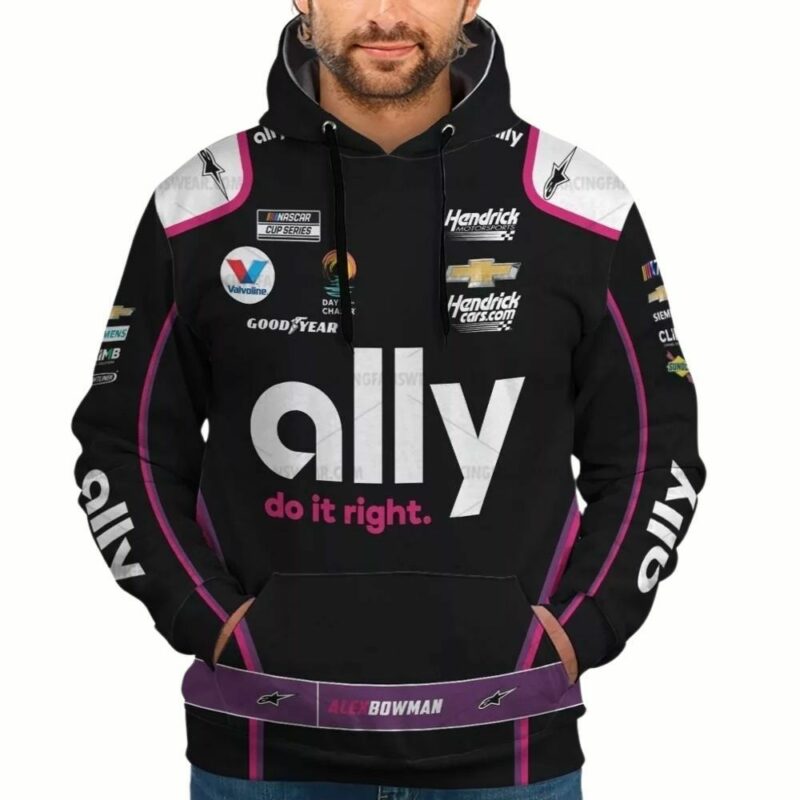 Personalized Alex Bowman Nascar Racing Ally Do It Right 2023 Uniform 3D Hoodie 1