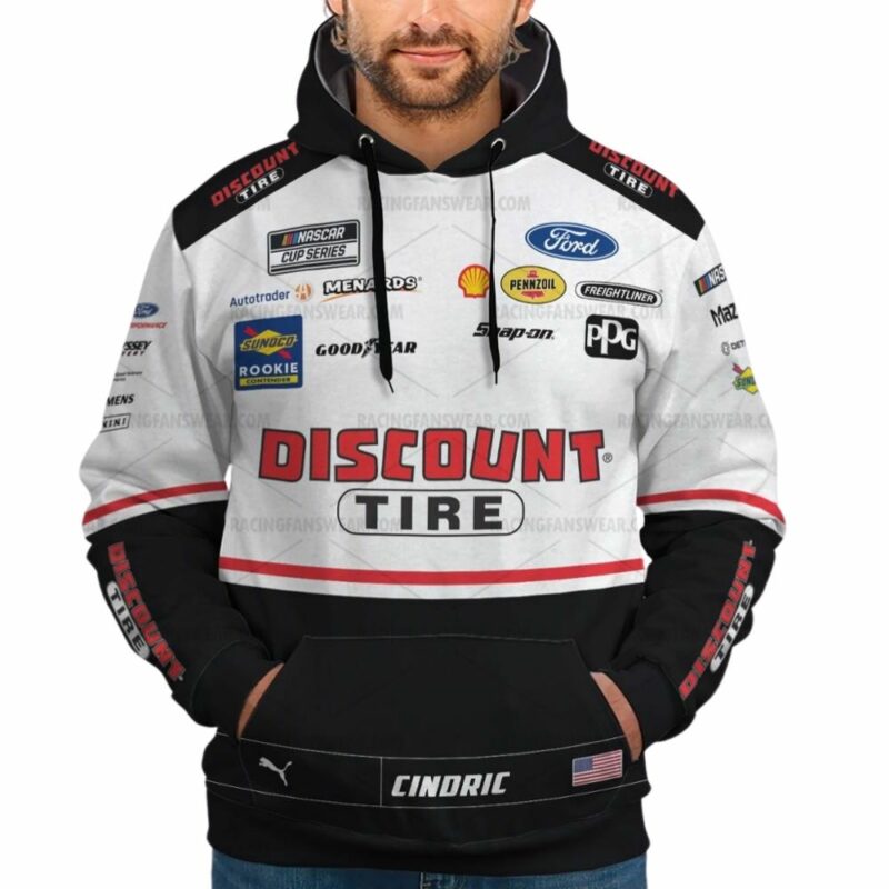 Personalized And Number Austin Cindric Nascar Racing 2022 Discount Tire Uniform 3D Hoodie 1
