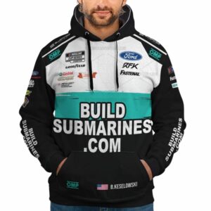 Personalized And Number Brad Keselowski 6 Nascar 2023 Build Submarines Racing Uniform All Over Print Hoodie