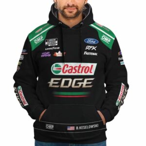 Personalized And Number Brad Keselowski Nascar Racing Castrol 2023 Uniform All Over Print Hoodie