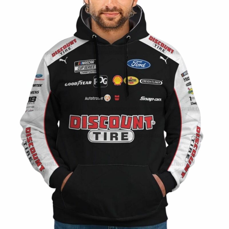 Personalized And Number Brad Keselowski Nascar Racing Discount Tire Uniform 3D Hoodie 1
