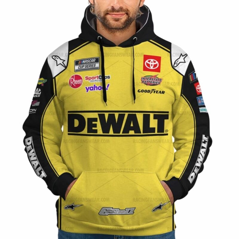 Personalized And Number Christopher Bell Nascar 2023 Racing Dewalt Uniform 3D Hoodie 1