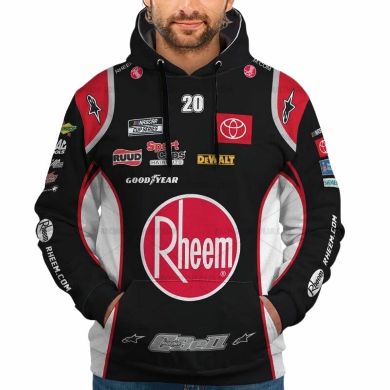 Personalized And Number Christopher Bell Nascar Racing 2022 Rheem And Dewalt Uniform 3D Hoodie 1