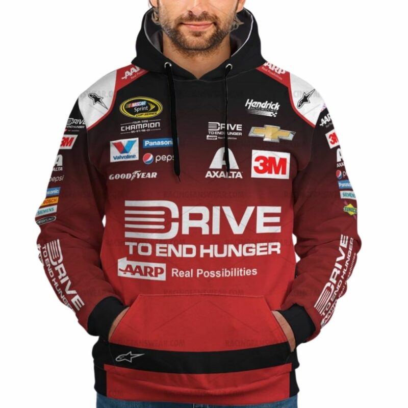 Personalized And Number Jeff Gordon Nascar Racing 2015 Drive To End Hunger Uniform 3D Hoodie 1