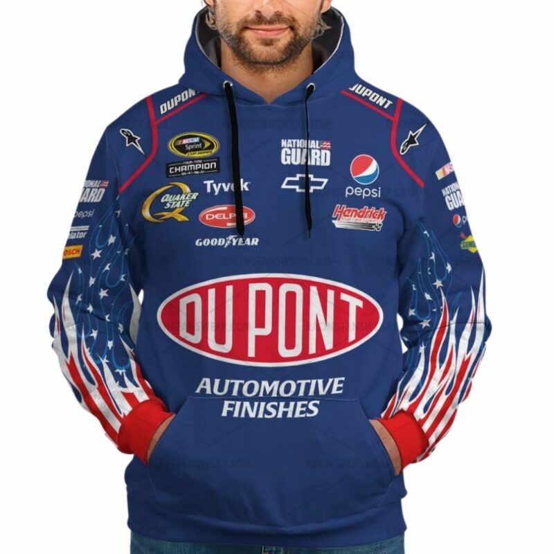 Personalized And Number Jeff Gordon Nascar Racing Dupont Nantional Guard Uniform 3D Hoodie 1