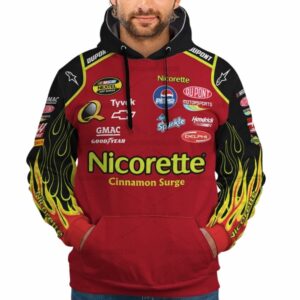 Personalized And Number Jeff Gordon Nascar Racing Nicorette Uniform All Over Print Hoodie