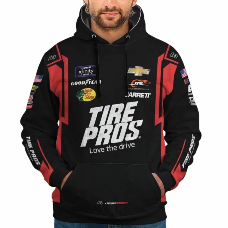 Personalized And Number Josh Berry Nascar Racing 2023 Tire Pros Love The Drive Uniform 3D Hoodie 1