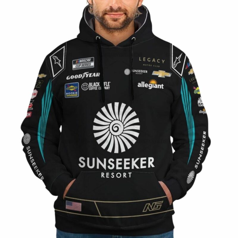 Personalized And Number Noah Gragson Nascar Racing Sunseeker Resort Uniform 3D Hoodie 1