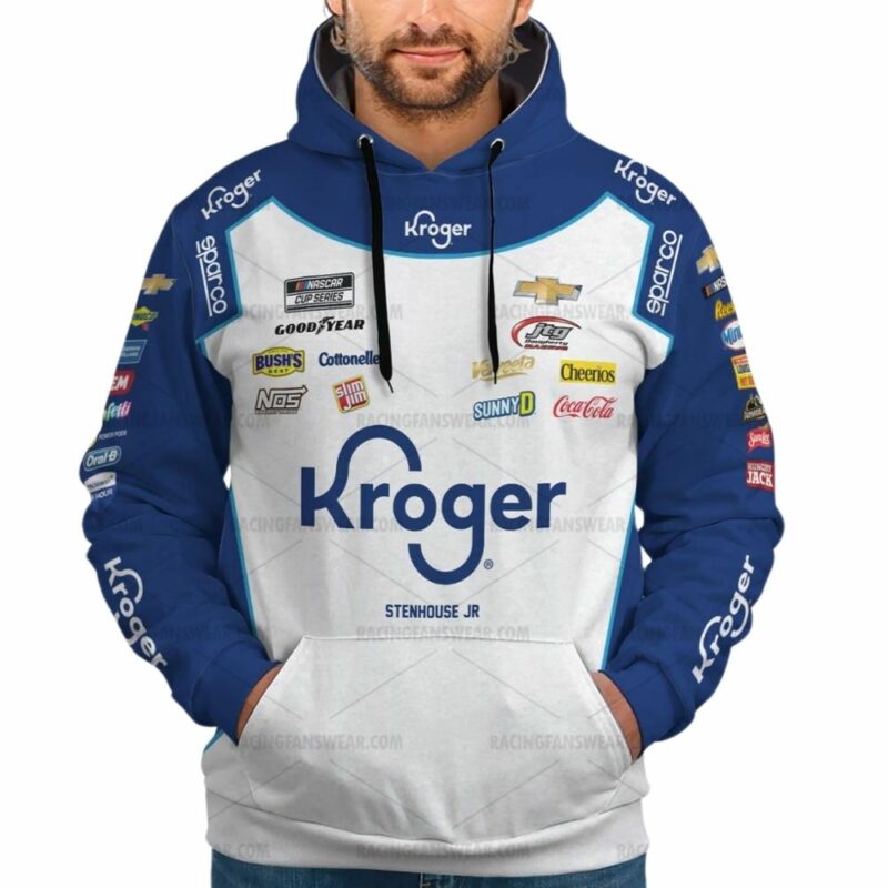 Personalized And Number Ricky Stenhouse Jr 47 Nascar Racing 2022 Kroger 3D Hoodie 1