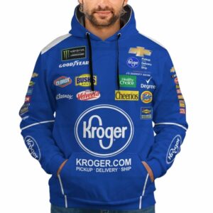 Personalized And Number Ryan Preece 37 Nascar Kroger Racing Uniform All Over Print Hoodie