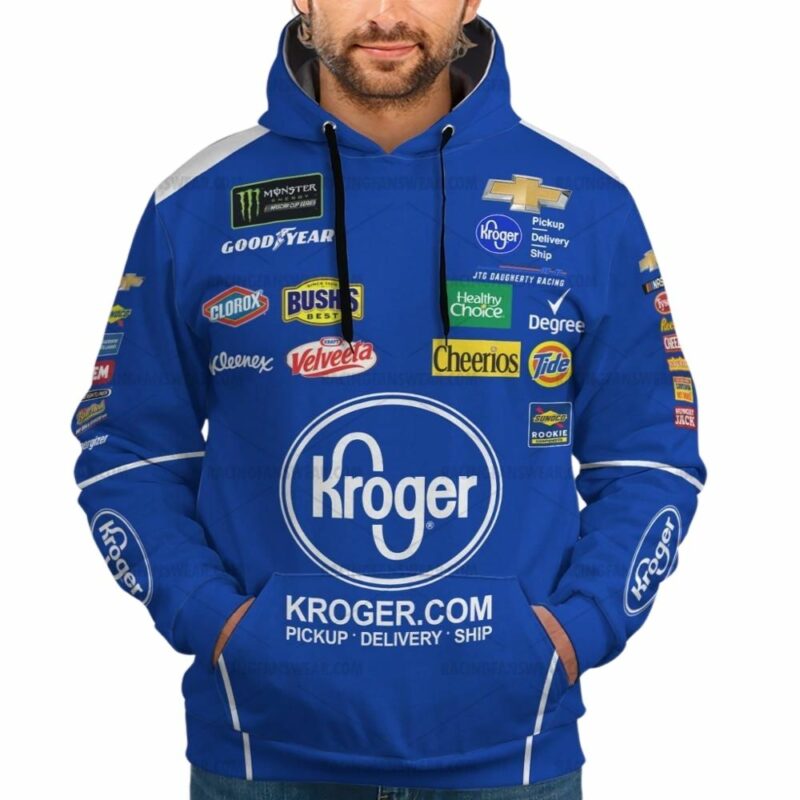 Personalized And Number Ryan Preece 37 Nascar Kroger Racing Uniform 3D Hoodie 1