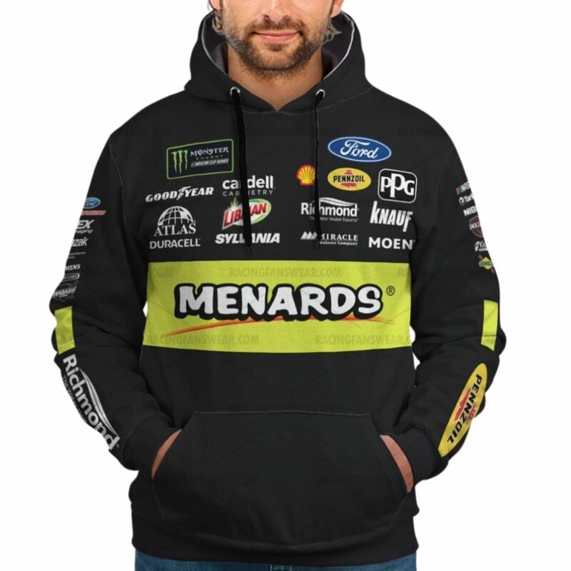 Personalized And Number Ryan Preece Nascar Racing Menards Uniform 3D Hoodie 1