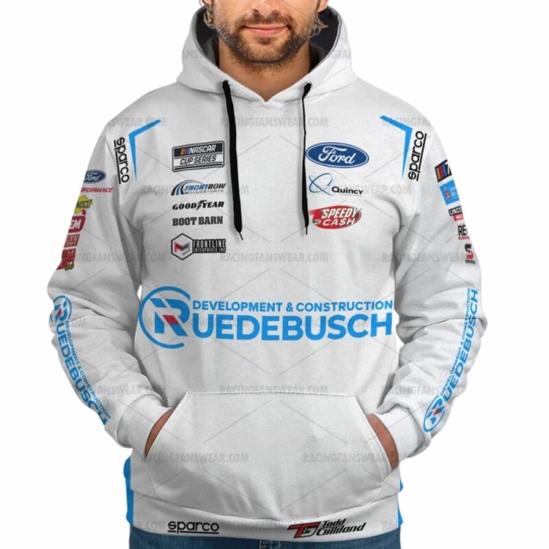 Personalized And Number Todd Gilliland Nascar Racing 2023 Uniform 3D Hoodie 1