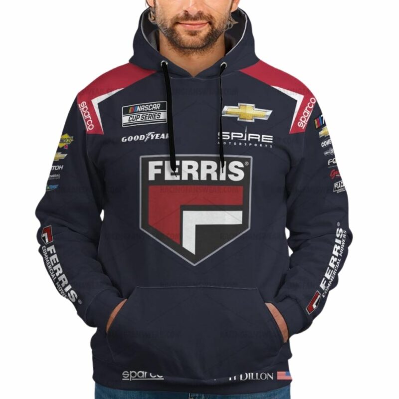 Personalized And Number Ty Dillon Nascar Racing 2023 Ferris Uniform 3D Hoodie 1