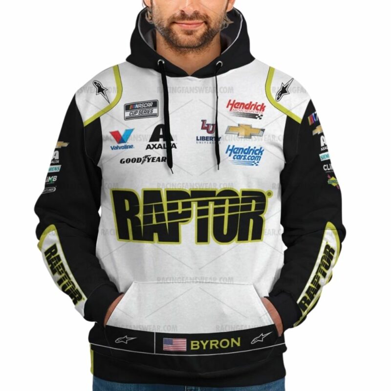 Personalized And Number William Byron Nascar Racing 2023 Raptor Uniform 3D Hoodie 1
