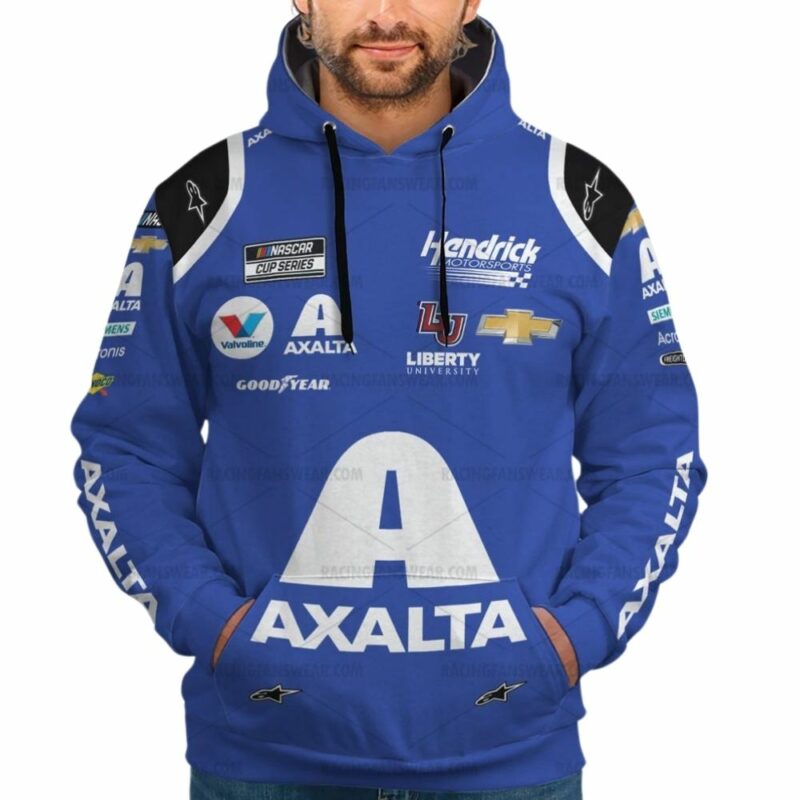 Personalized And Number William Byron Nascar Racing Axalta 2022 Uniform 3D Hoodie 1