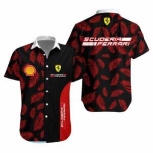 Racing Car Scuderia Ferrari F1 Logo Hawaiian Shirt
