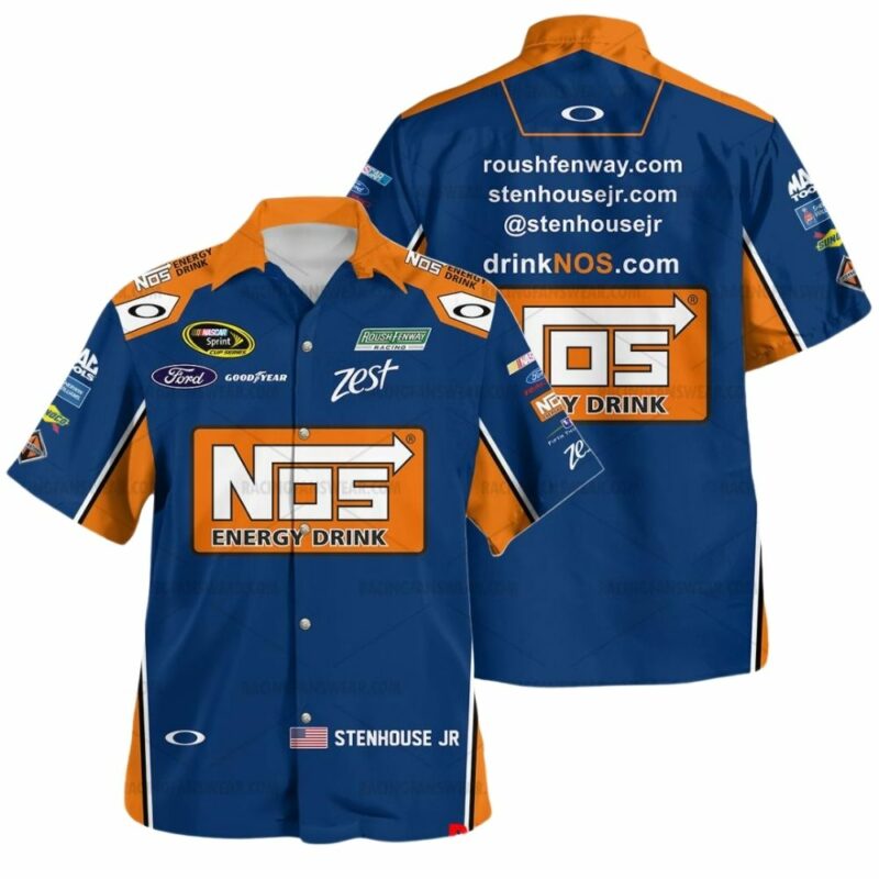 Ricky Stenhouse Jr Nascar 2014 Racing Nos Energy Drink Uniform Hawaiian Shirt 1