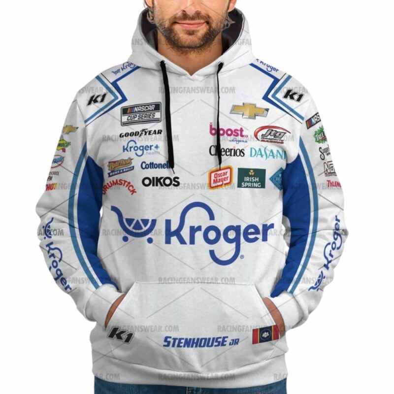 Ricky Stenhouse Jr Nascar Racing 2024 Jtg Daugherty Racing Kroger Uniform 3D Hoodie 1