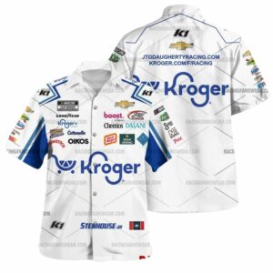 Ricky Stenhouse Jr Nascar Racing 2024 JTG Daugherty Racing Kroger Uniform Hawaiian Shirt