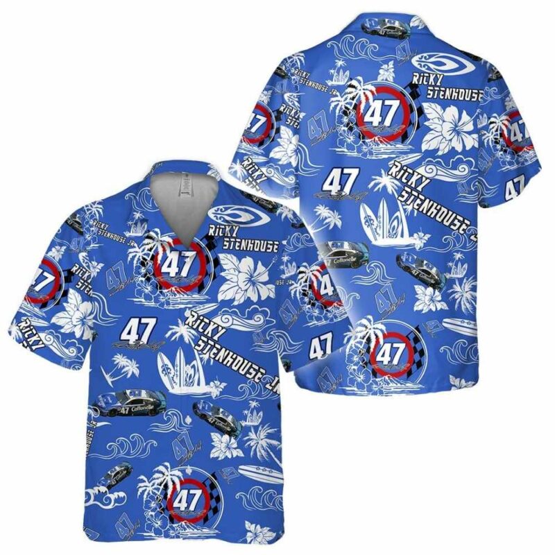 Ricky Stenhouse Jr Nascar Racing Floral Flower Tropical Hawaiian Shirt 1
