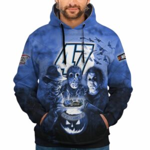 Ricky Stenhouse Jr Nascar Racing With Michael Myers Friends Horror Halloween All Over Print Hoodie
