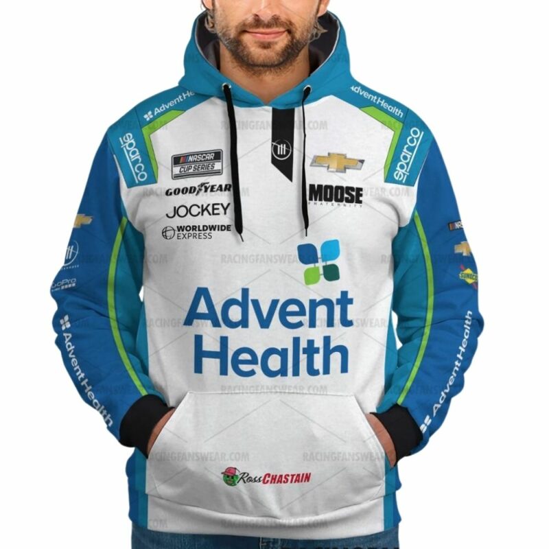 Ross Chastain 1 Nascar Racing 2022 Advent Health Uniform 3D Hoodie 1