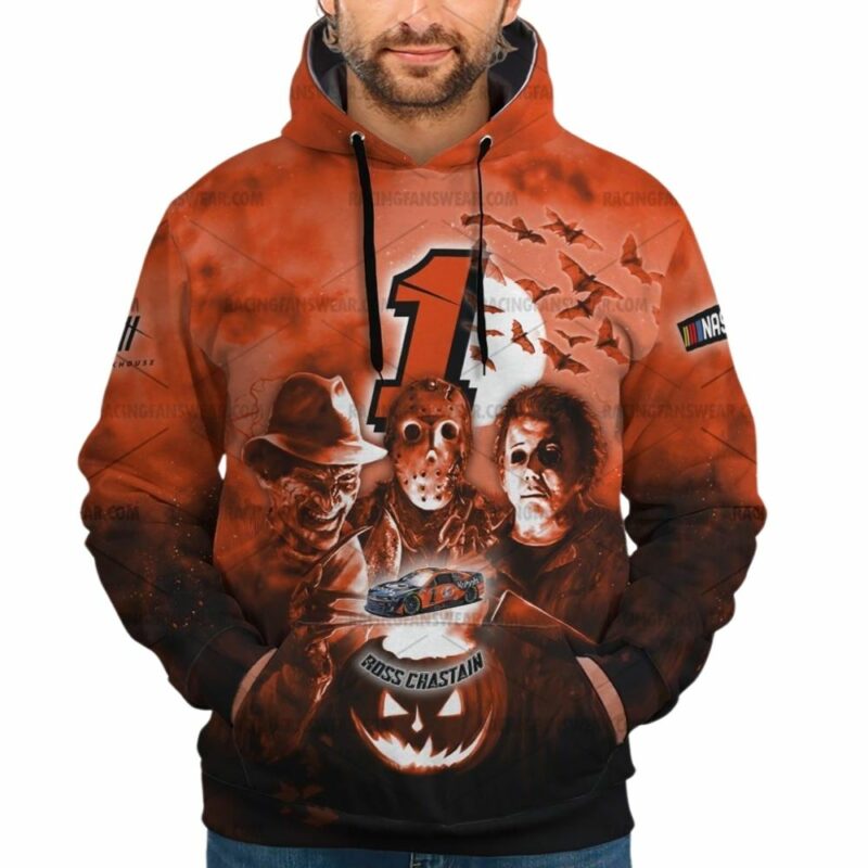 Ross Chastain 1 Nascar Racing With Friends Horror Halloween 3D Hoodie 1