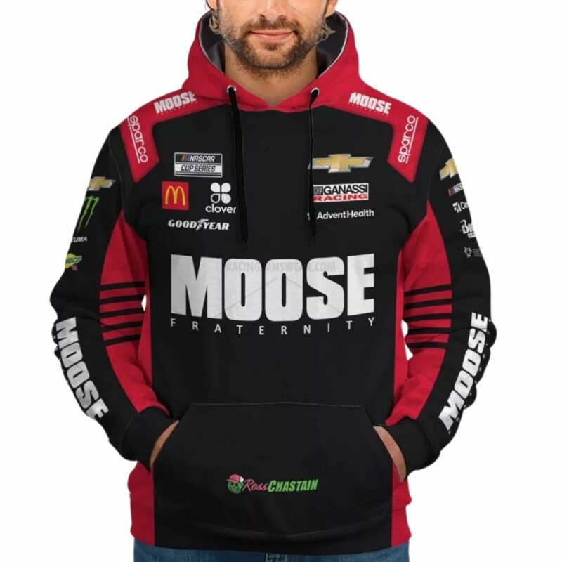 Ross Chastain Nascar 2023 Moose Fraternity Racing Uniform 3D Hoodie 1