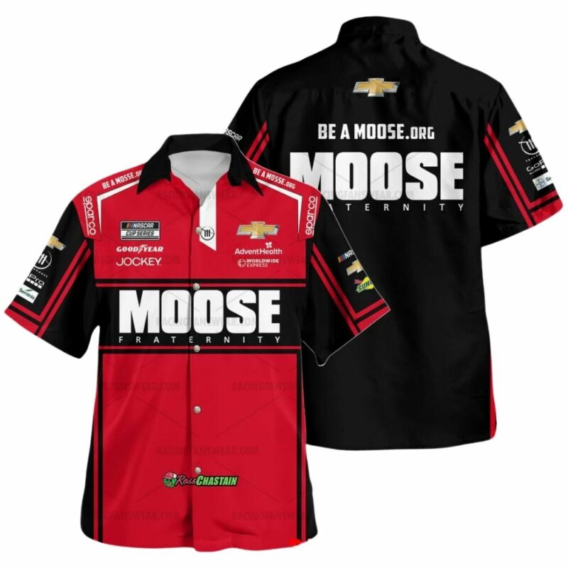 Ross Chastain Nascar 2023 Moose Racing Uniform Hawaiian Shirt 1
