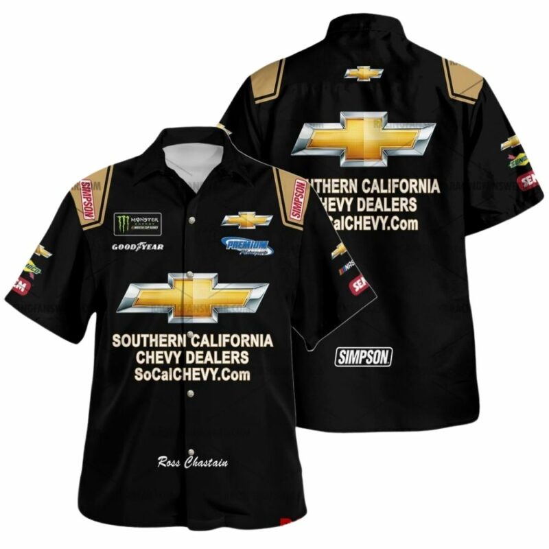 Ross Chastain Nascar Racing 2019 Chevrolet Uniform Hawaiian Shirt 1