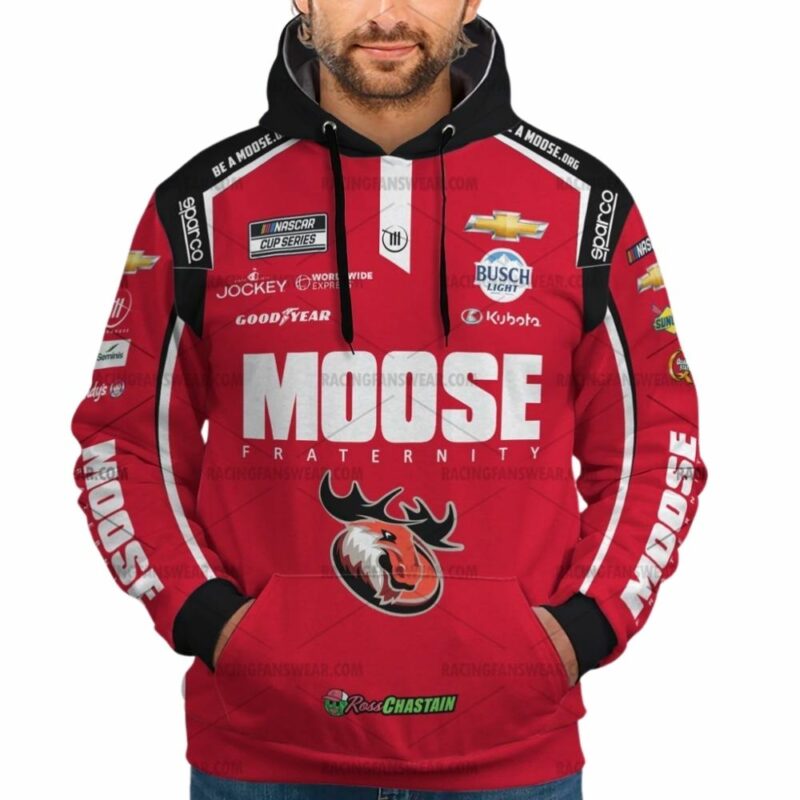 Ross Chastain Nascar Racing 2024 Moose Uniform 3D Hoodie 1