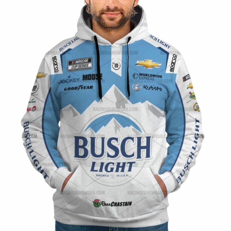 Ross Chastain Nascar Racing 2024 Trackhouse Racing Busch Light Uniform 3D Hoodie 1