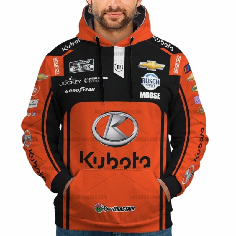 Ross Chastain Nascar Racing 2024 Trackhouse Racing Kubota Uniform 3D Hoodie 1