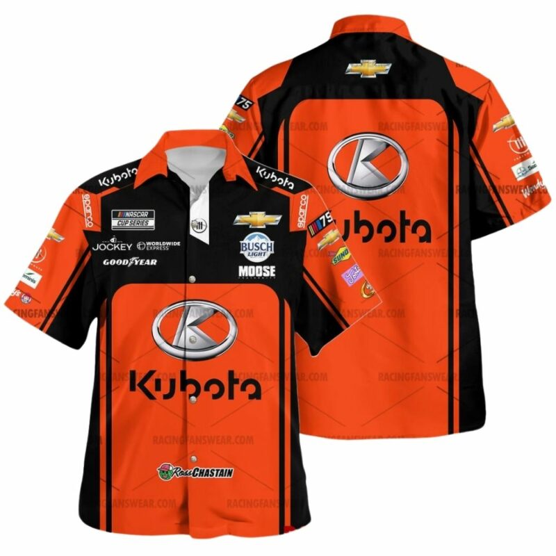 Ross Chastain Nascar Racing 2024 Trackhouse Racing Kubota Uniform Hawaiian Shirt 1