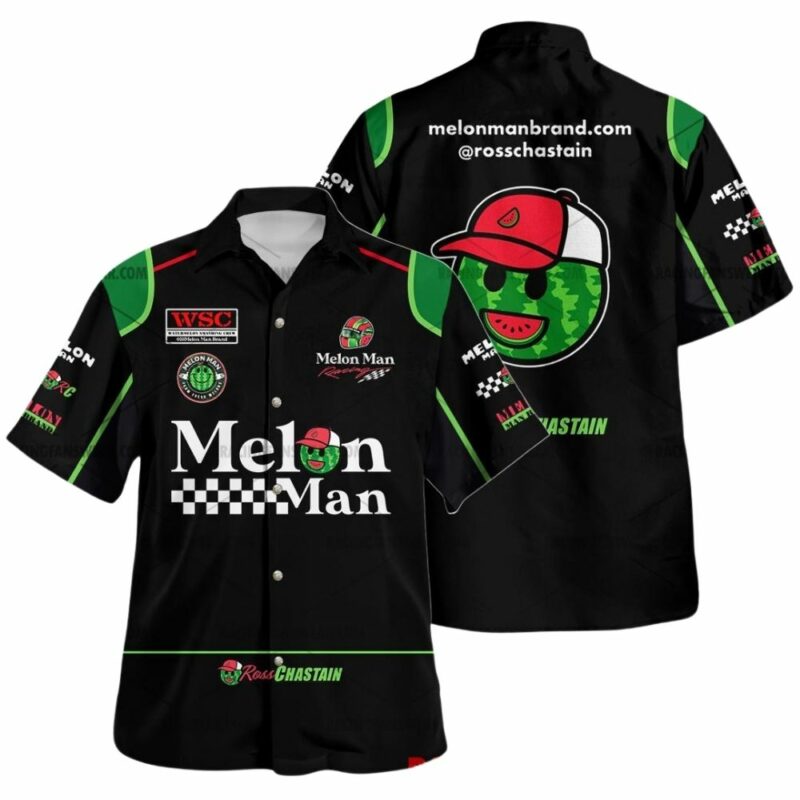 Ross Chastain Nascar Racing 2024 Trackhouse Racing Melon Man Uniform Hawaiian Shirt 1