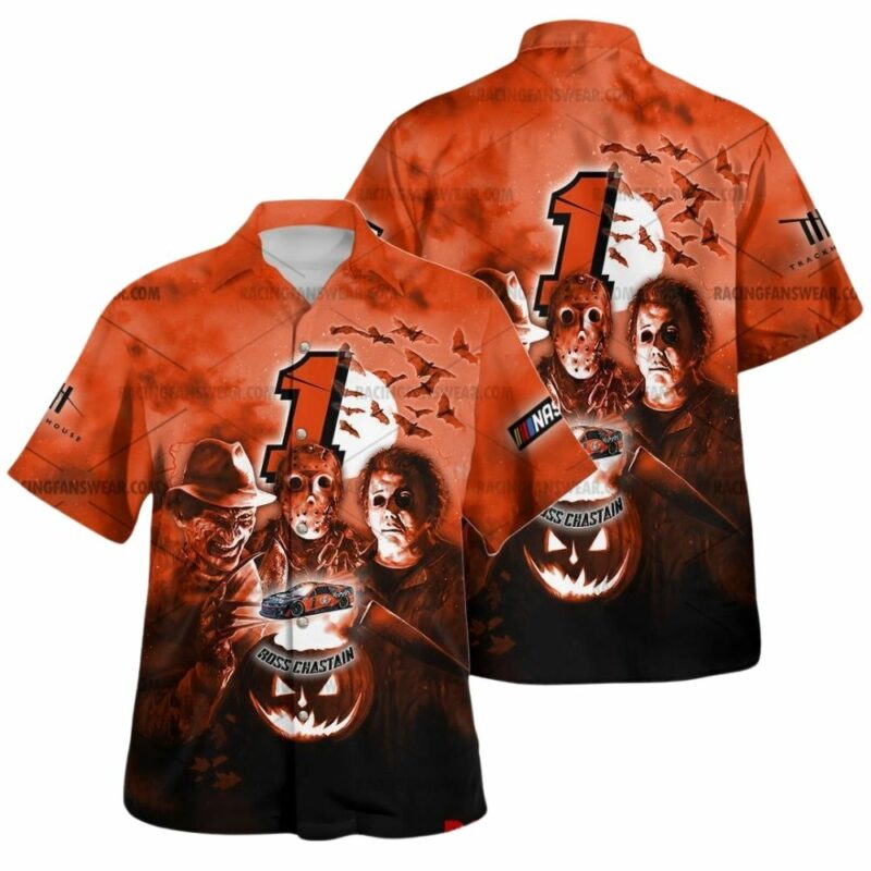 Ross Chastain Nascar Racing Halloween Hawaiian Shirt 1