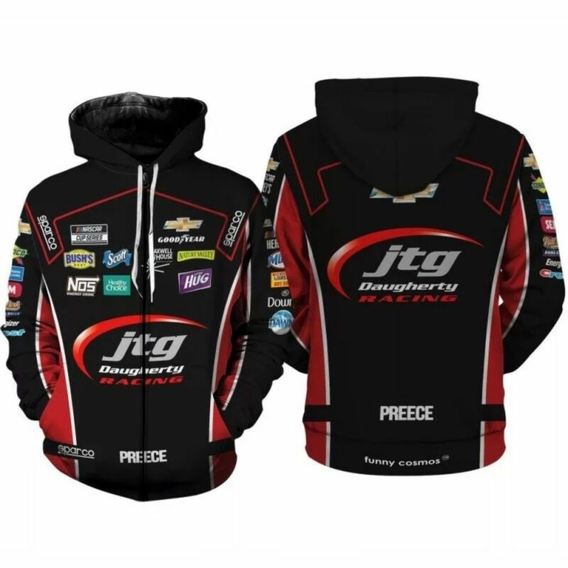 Ryan Preece Nascar 2022 Jtg Daugherty Racing Uniform 3D Hoodie 1