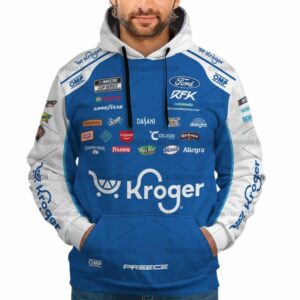 Ryan Preece Nascar Racing 2025 Kroger Uniform All Over Print Hoodie