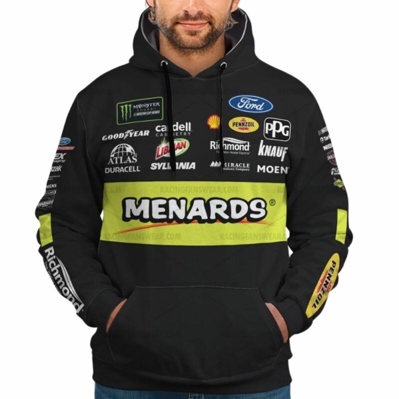 Ryan Preece Nascar Racing Menards Uniform 3D Hoodie 1