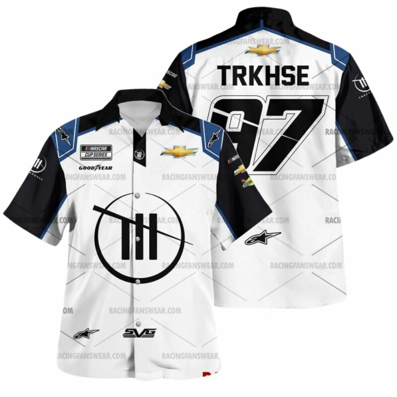 Shane Van Gisbergen Nascar Racing 2024 Kaulig Racing Trackhouse Uniform Hawaiian Shirt 1