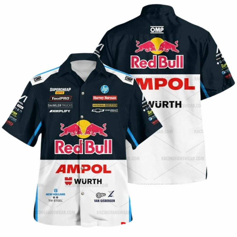 Shane Van Gisbergen Supercars Racing Red Bull Ampol Wurth Uniform Hawaiian Shirt 1