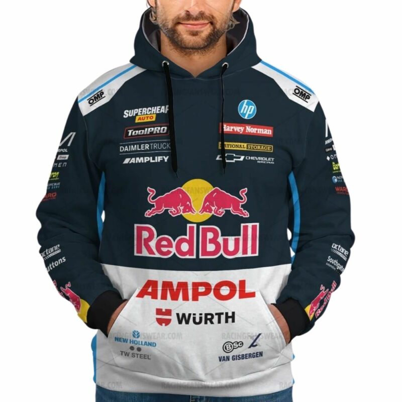 Shane Van Gisbergen Supercars Red Bull Ampol Wurth Racing Uniform 3D Hoodie 1