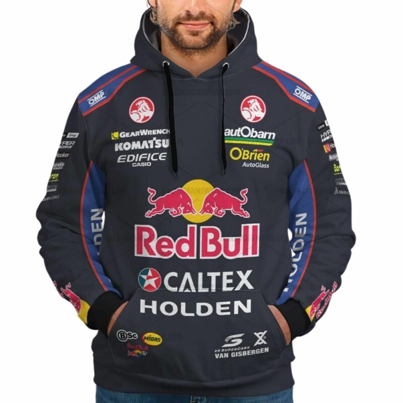 Shane Van Gisbergen Supercars Red Bull Caltex Holden Racing Uniform 3D Hoodie 1