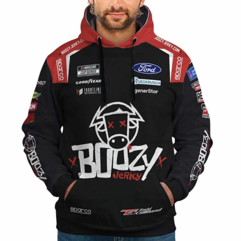 Todd Gilliland Nascar Racing 2024 Boozy Jerky Uniform 3D Hoodie 1