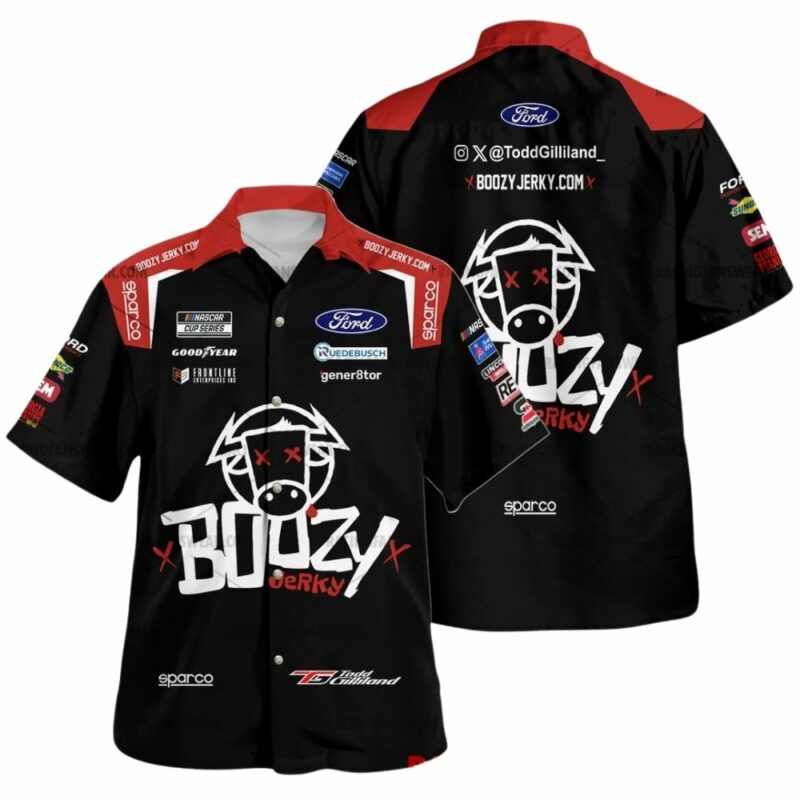 Todd Gilliland Nascar Racing 2024 Boozy Jerky Uniform Hawaiian Shirt 1
