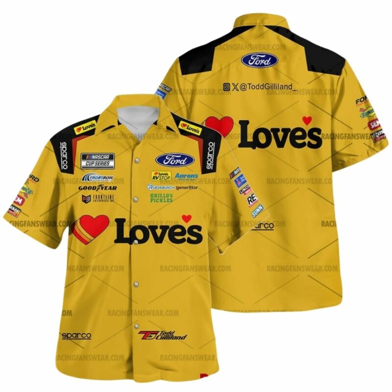 Todd Gilliland Nascar Racing 2025 Uniform Hawaiian Shirt 1