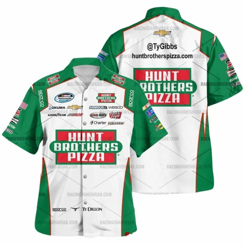 Ty Dillon Nascar Racing 2013 Hunt Brothers Pizza Uniform Hawaiian Shirt 1