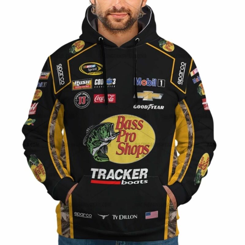 Ty Dillon Nascar Racing 2016 Bass Pro Shops Tracker Boats Uniform 3D Hoodie 1